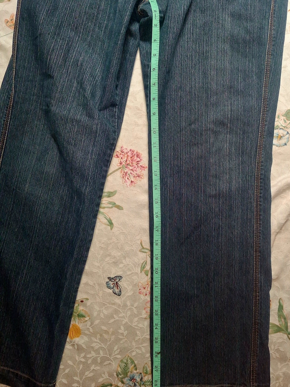 High-Rise Dark Blue Wide-Leg Jeans for Women - Picture 6 of 7